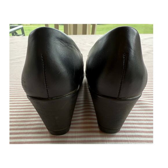 Dansko Rosaline Women's Black Wedge Clog Shoes Size 39 8.5 Casual - Picture 5 of 7